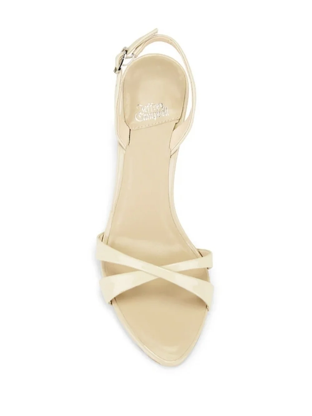 Jeffrey Campbell Women's Natural Marielle Slingback Sandal Size 7 Leather Heeled